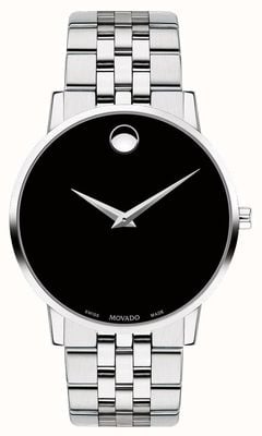 Movado Men's Museum Black Dial Stainless Steel Bracelet 0607199