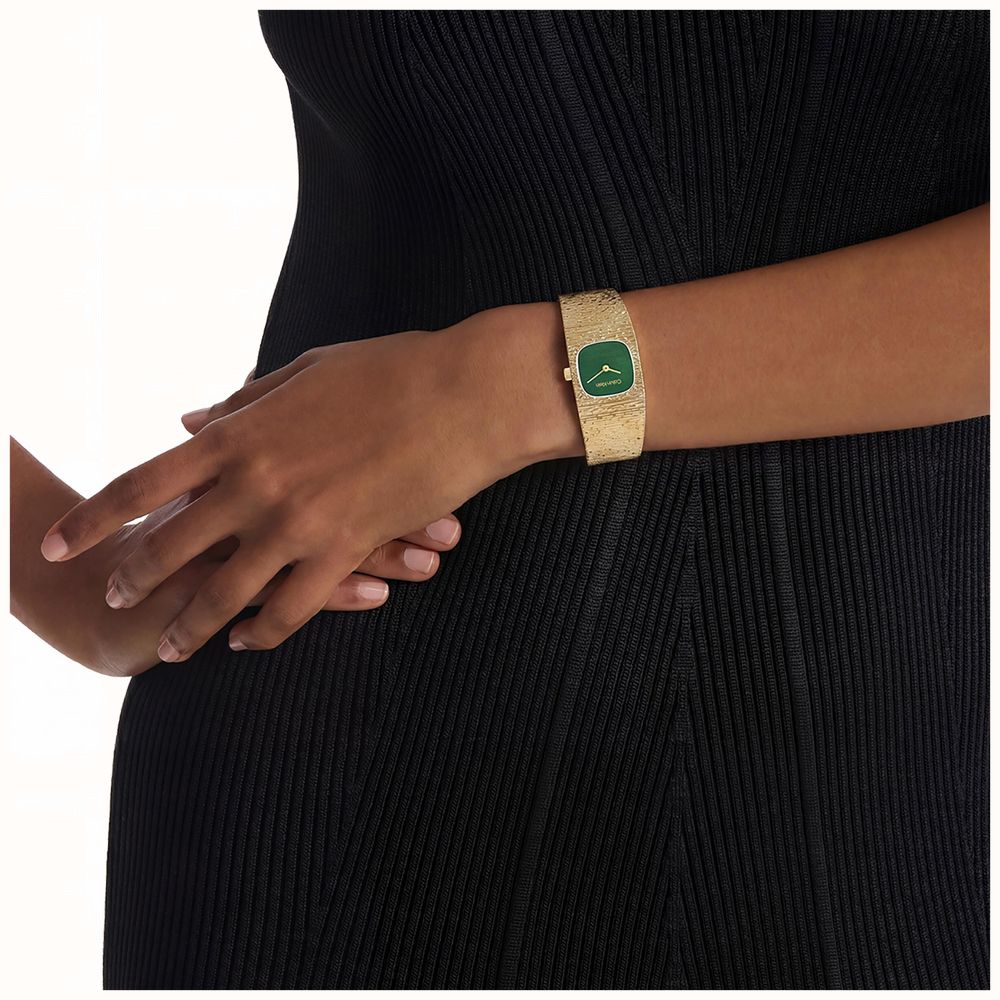 Calvin Klein Sophisticated Square (20mm) Green Dial / Gold PVD Stainless Steel Bracelet 25100228 - alternate view 4