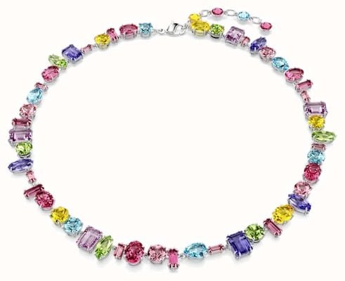 Swarovski Multicoloured Gema Necklace Rhodium Plated 5656397