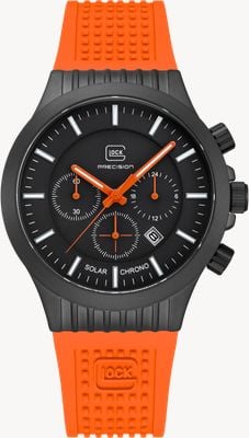GLOCK Precision Solar Chronograph (42mm) Black Dial / Orange Silicone Strap GW-39-1-24