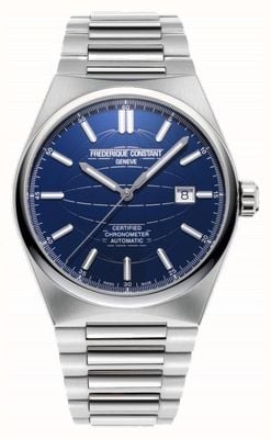 Frederique Constant Highlife Automatic COSC (41mm) Blue Sunray Globe Dial / Stainless Steel Bracelet FC-303N4NH6B