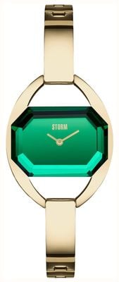 STORM TULISA GOLD LAZER GREEN (29mm) Green Dial / Gold-Tone Stainless Steel Bracelet 47545/GD/GN