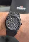 Customer picture of Tissot PRX Forged Carbon Powermatic 80 (40.5mm) Black Carbon Dial / Black Rubber Strap T1379079720100