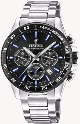 Festina Men's Chronograph | Black Dial | Stainless Steel Bracelet F20560/5