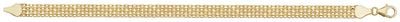 Treasure House Women's 9ct Yellow Gold 7.5 Inches Flat Woven Bracelet BR591