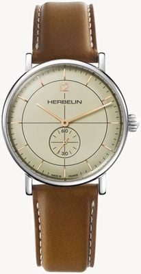 Herbelin Men's Inspiration | Champagne Dial | Brown Leather Strap 18247AP17TRGD