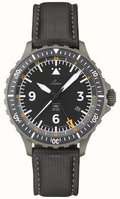 Laco Hamburg GMT DIN 8330 (43.5mm) Black Dial / Black Water-Resistant Nytech Strap 862165