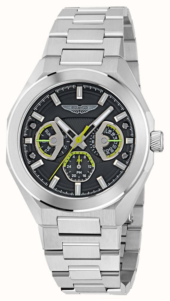 Aston Martin Thrill TKS W Quartz Multifunction (42mm) Black Dial / Stainless Steel Bracelet MTRI1F505 - alternate view 2
