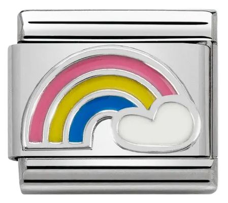 Nomination 330204/25 Classic Silver Rainbow Charm With Cloud Jewellery-image-215511