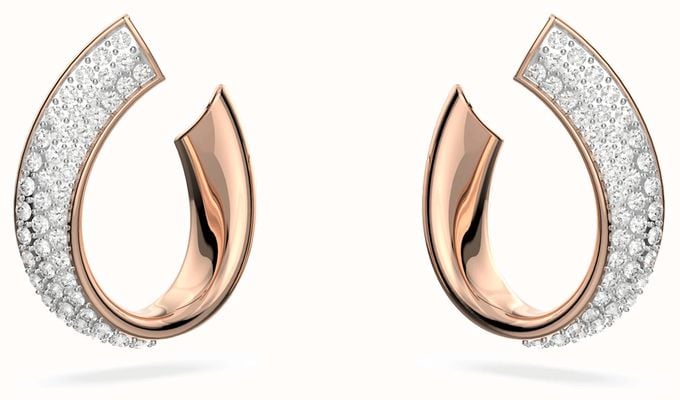 Swarovski Exist Rose-Gold Crystal Set Hoop Earrings EX-DISPLAY 5636448 EX-DISPLAY