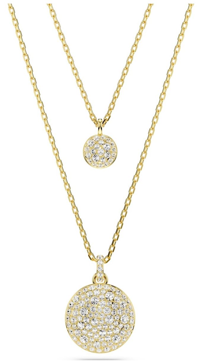 Swarovski 5683442 Meteora Layered Pendant White Gold-Tone Jewellery
