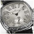 Hamilton American Classic Cushion Mechanical (34mm) Silver Sunray Dial / Black Leather Strap Watch H36149710 - alternate view 6