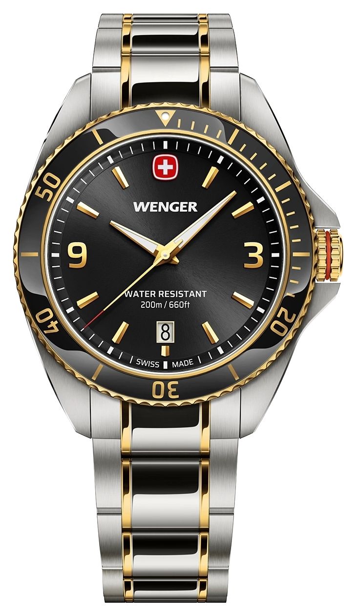 Wenger 01.2031.104 Executive Quartz (40mm) Black Sunburst Watch