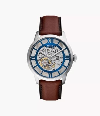 Fossil Townsman 44 mm Automatic Brown Leather ME3267