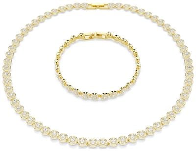 Swarovski Una Angelic Set Round Cut White 18k Gold Finish 5720506