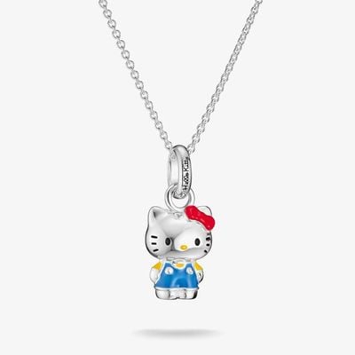 Thomas Sabo X Hello Kitty Silver Blue Figure Pendant Necklace KE2389-M06-7-L45V