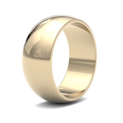 James Moore Wedding Rings | 9ct Yellow Gold | 8mm | Light | D-Shape | AG_8GLD-9Y
