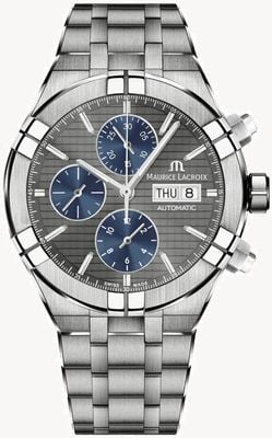 Maurice Lacroix Aikon Automatic Chronograph Titanium Day/Date (44mm) Grey Dial / Stainless Steel AI6038-TT032-330-1