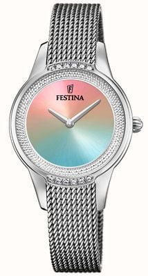 Festina Mademoiselle (30.2mm) Gradient Dial / Stainless Steel Mesh Bracelet F20494/9