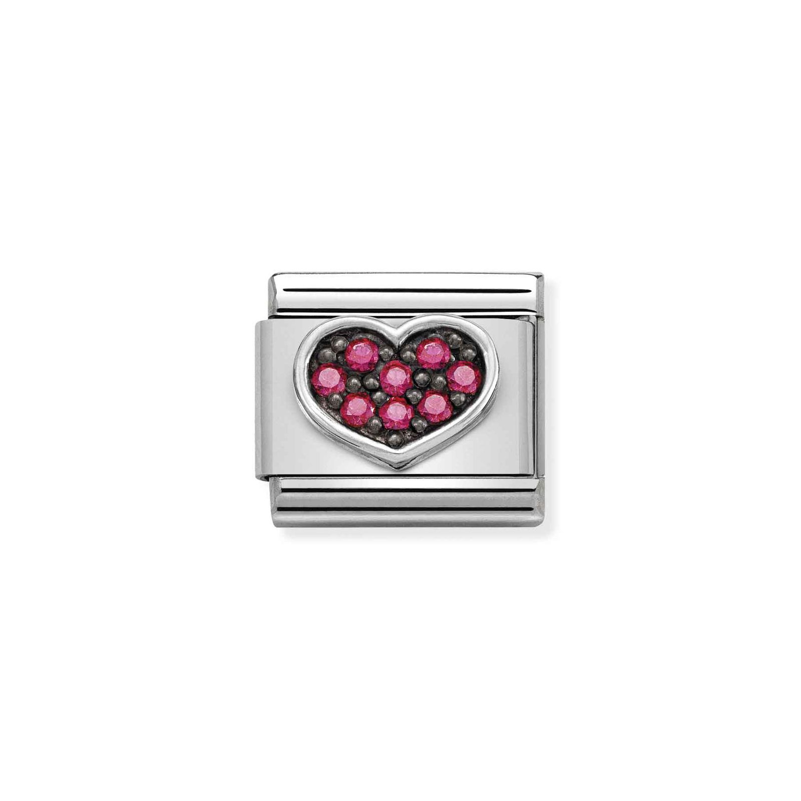 Nomination 330323/06 Classic Fuchsia Heart Oxidised Sterling Jewellery
