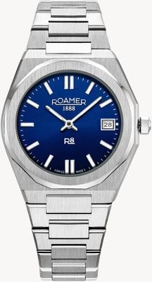 Roamer R8 Ladies Quartz (32mm) Dark Blue Dial / Stainless Steel Bracelet 972857 41 45 20
