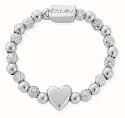 ChloBo Inset Heart Sterling Silver Ring - Medium SR2HEART