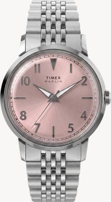 Timex MARLIN Quartz Pink Dial 34mm Stainless Steel Bracelet TW6A03900