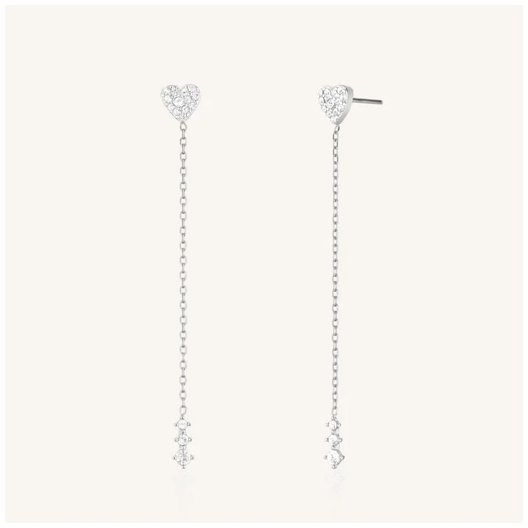 Rosefield Jewellery JEHLS-J1321 Heart Droplet Long Earrings