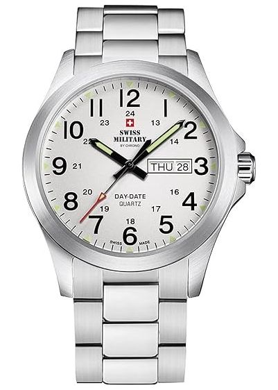 Swiss Military by Chrono SMP36040.26 Day-Date (42mm) White Watch