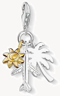 Thomas Sabo Charm Pendant "Palm Tree, Sun, Plane" 1430-413-21