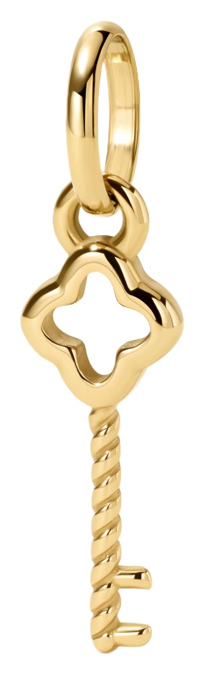 D.LOUISE CH12 Gold Plated Mini Clover Key Charm Jewellery