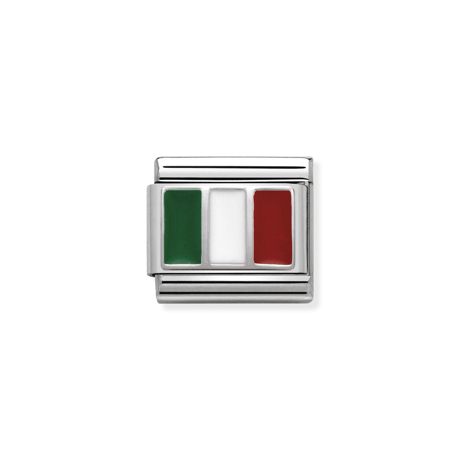 Nomination 330207/16 Classic Italy Flag Enamel Sterling Jewellery