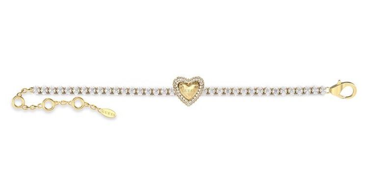 Guess UBB06093YGL Beloved Pave Heart Tennis Bracelet Jewellery