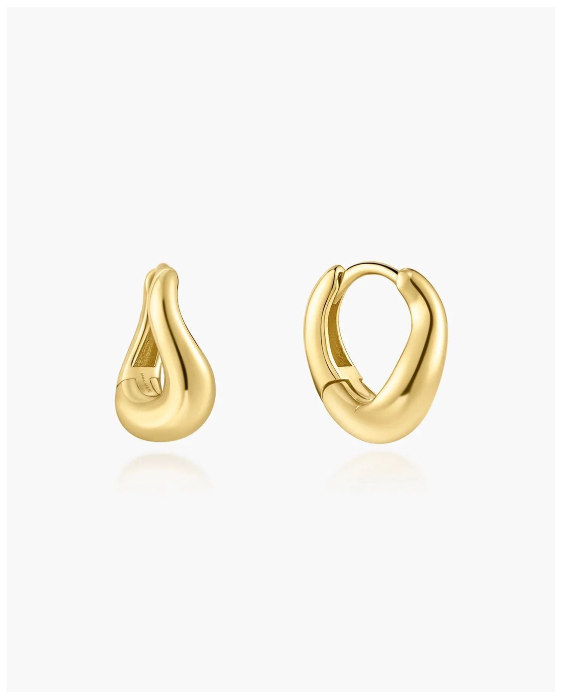 Ania Haie E079-11G Gold Wave Huggie Hoop Earrings Jewellery