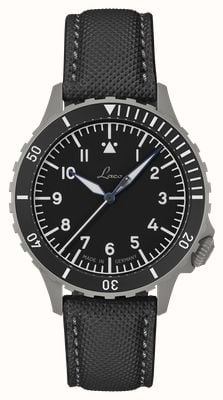 Laco Köln Automatic - Sandblasted (41mm) Black Dial / Black Fibertech Strap 862192