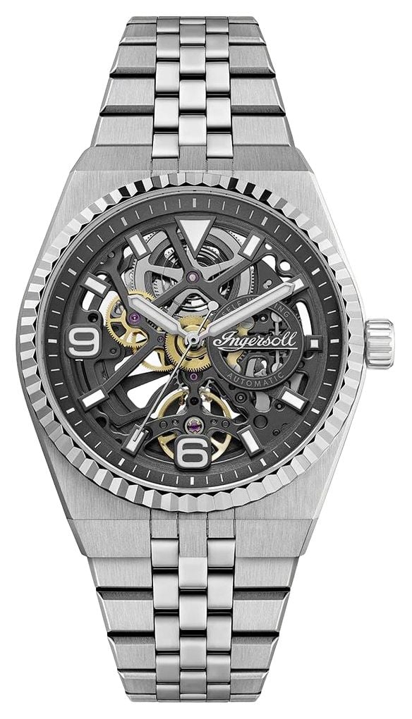 Ingersoll I18701 THE LANDING Automatic (40mm) Grey Skeleton Watch