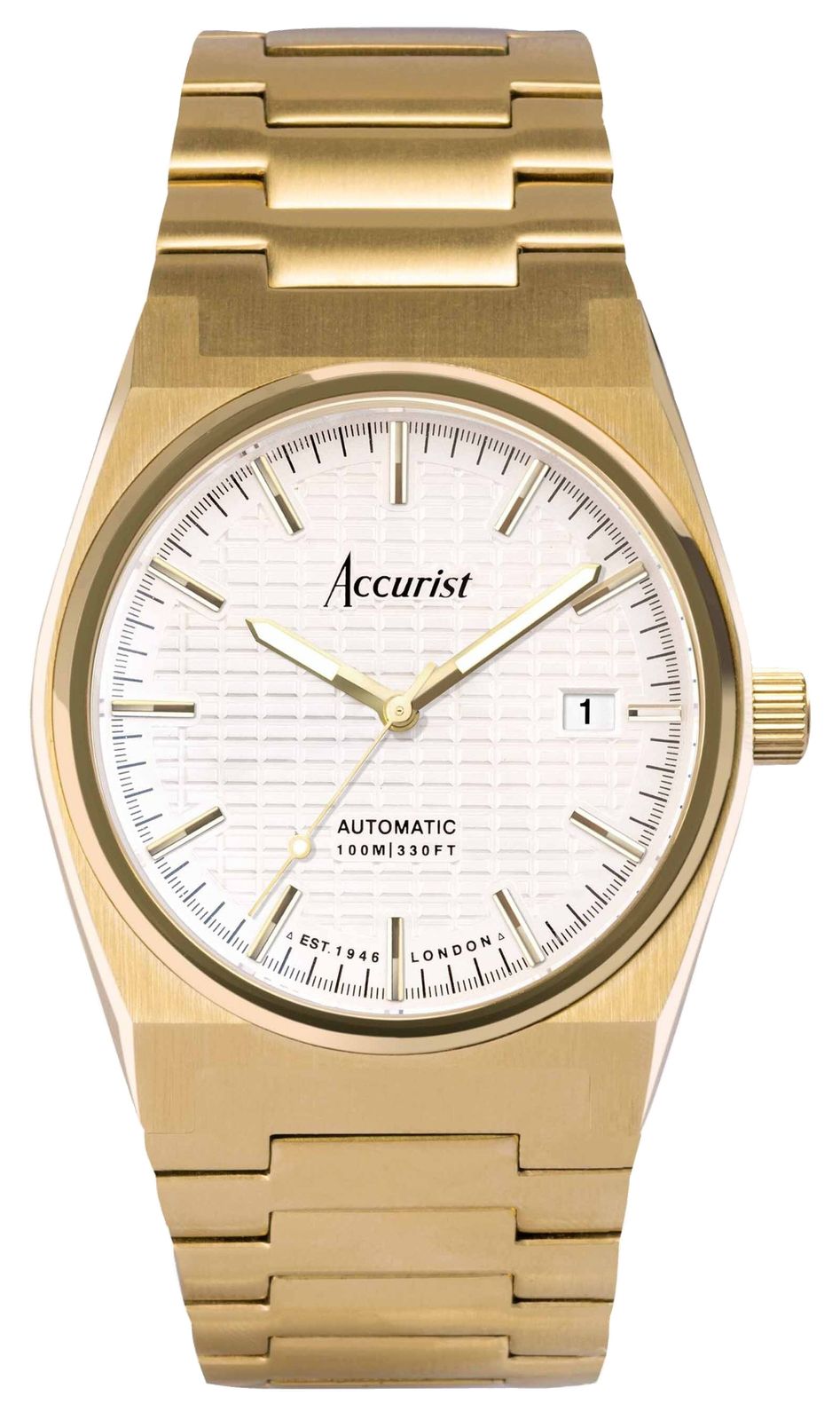 Accurist 70021 Origin Men's (41mm) White Dial / Gold Ion- Watch
