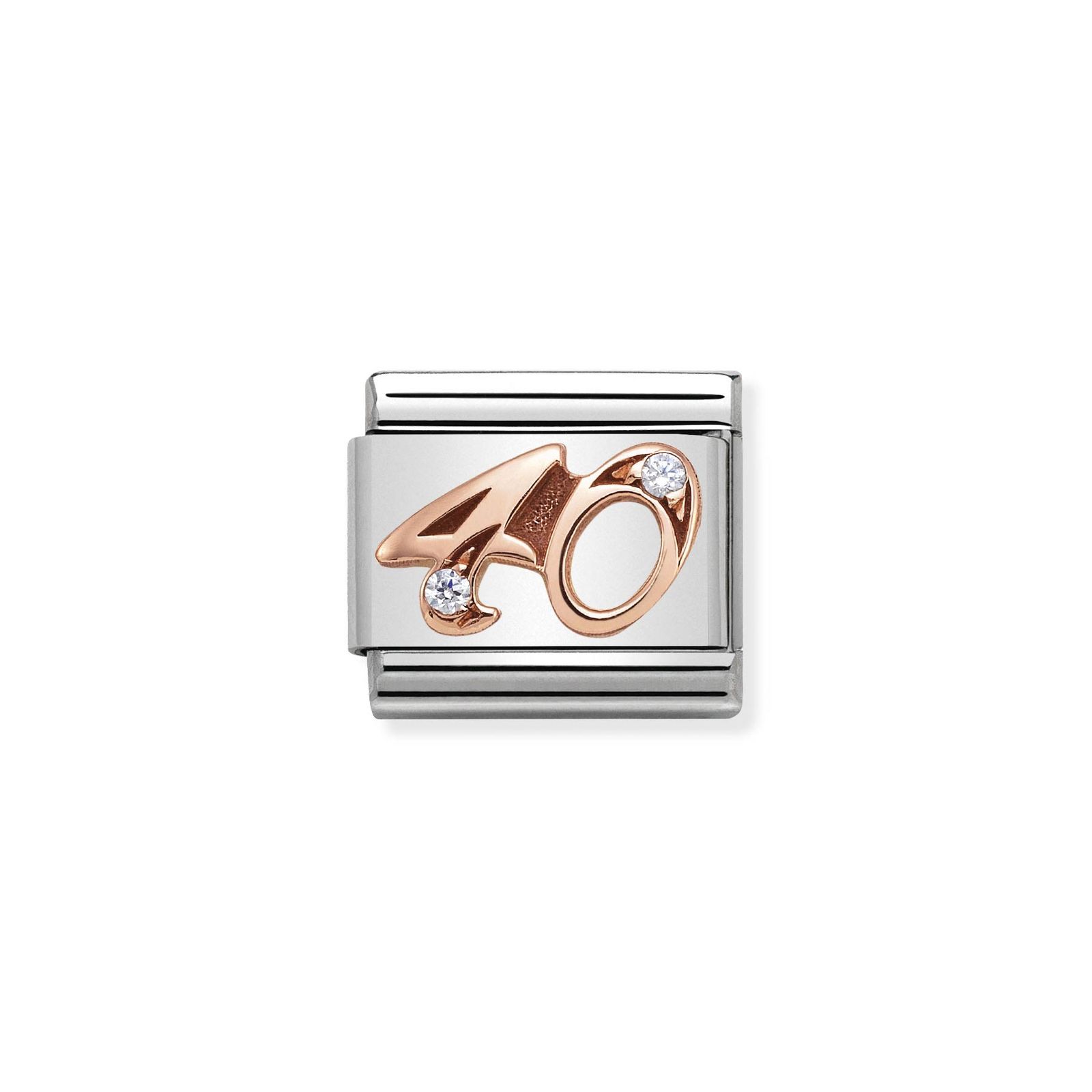 Nomination 430315/40 Classic 40 9ct Rose Gold & Steel Charm Jewellery