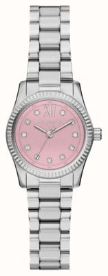 Michael Kors Lexington Petite Crystal (26mm) Pink Dial / Stainless Steel Bracelet MK4996