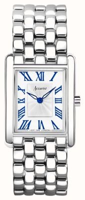 Accurist Rectangle Womens | White Dial | Stainless Steel Bracelet 71007