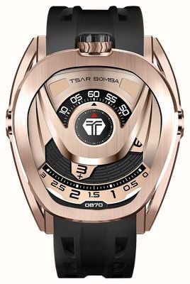 TSAR BOMBA Reactor Series Automatic (44mm) Rose-Gold Dial / Black FKM Rubber Strap TB8213A-07