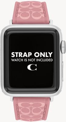 Coach Apple Watch Strap (38/40/41mm) Pink Silicone 14700266