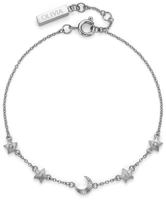 Olivia Burton Celestial Mini North Star and Moon Silver Tone Bracelet 24100623