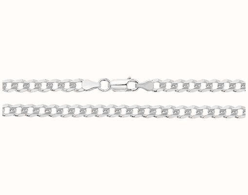 James Moore TH Sterling Silver Mens Curb Chain 20" G1001/20