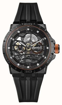 Ingersoll THE RIGGER Automatic (45mm) Black Skeleton Dial / Black Rubber Strap I17902