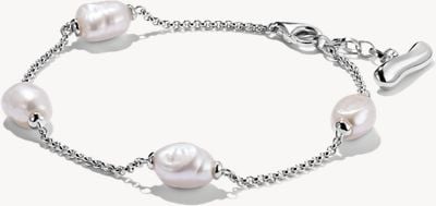Thomas Sabo Silver Bracelet With Freshwater Pearls Natural Beauty A2189-082-14-L19V