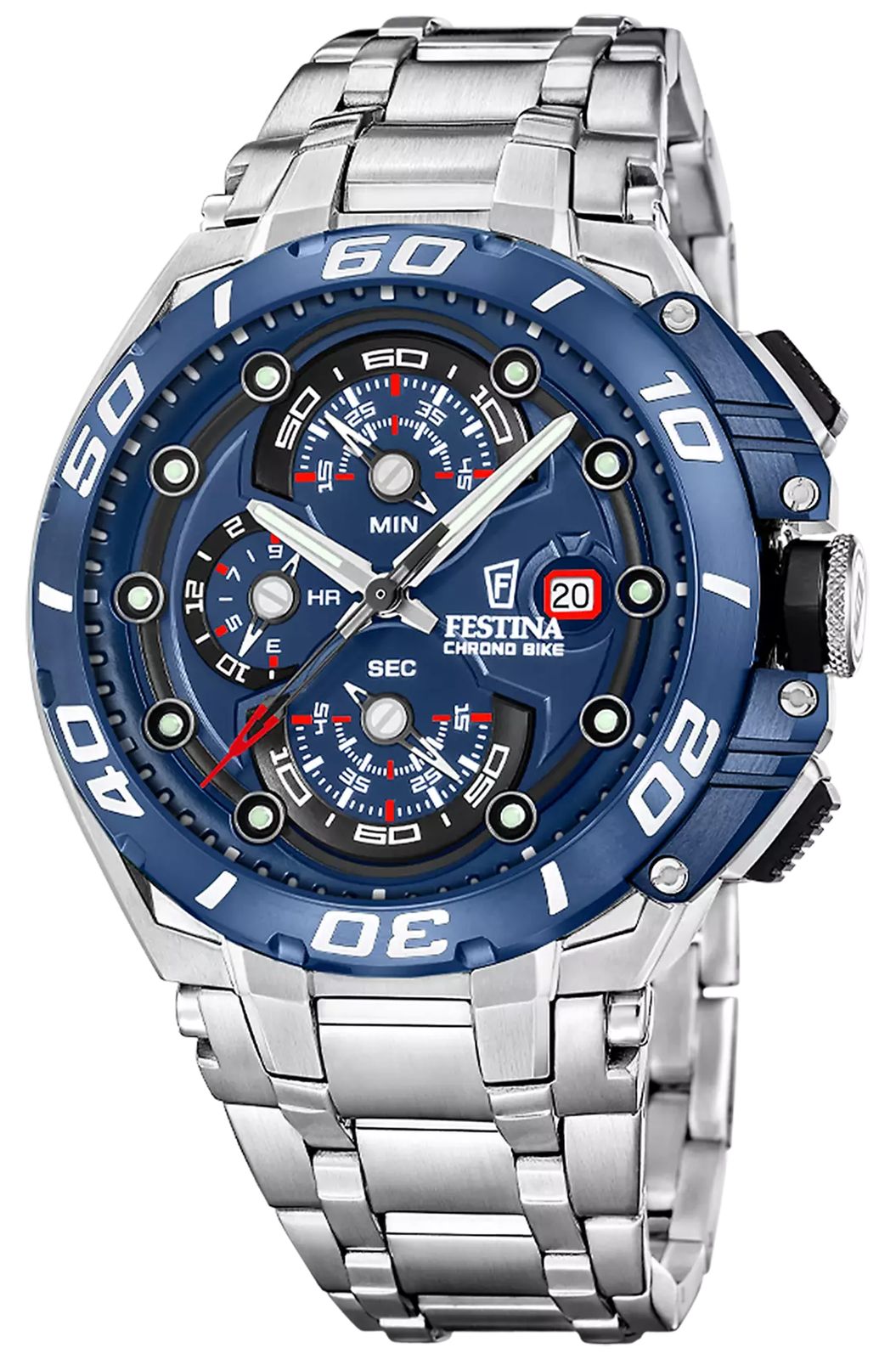 Festina F20754/4 Chrono Bike 2026 (46mm) Blue Dial / Watch