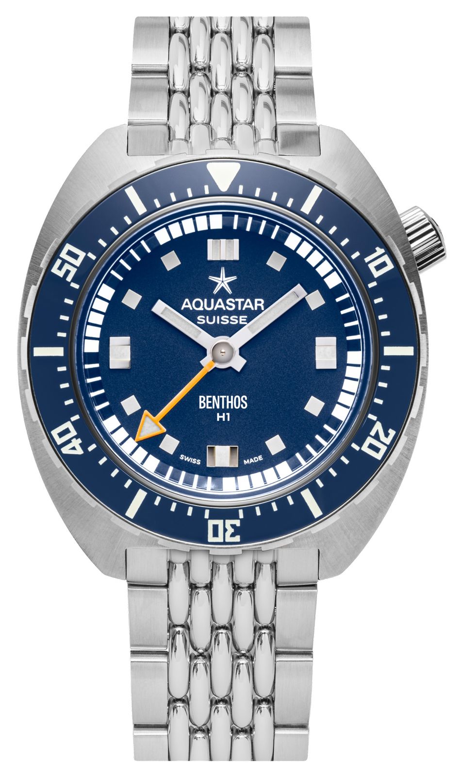 Aquastar BENTHOS-H1-BLUE BRACELET Benthos Heritage One Blue Watch