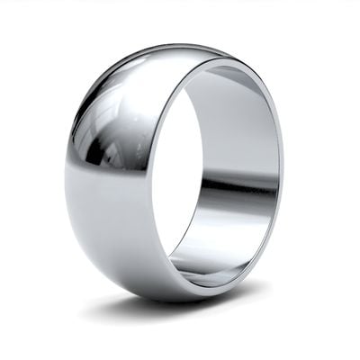 James Moore Wedding Rings | 18ct White Gold | 8mm | Light | D-Shape | AG_8GLD-18W