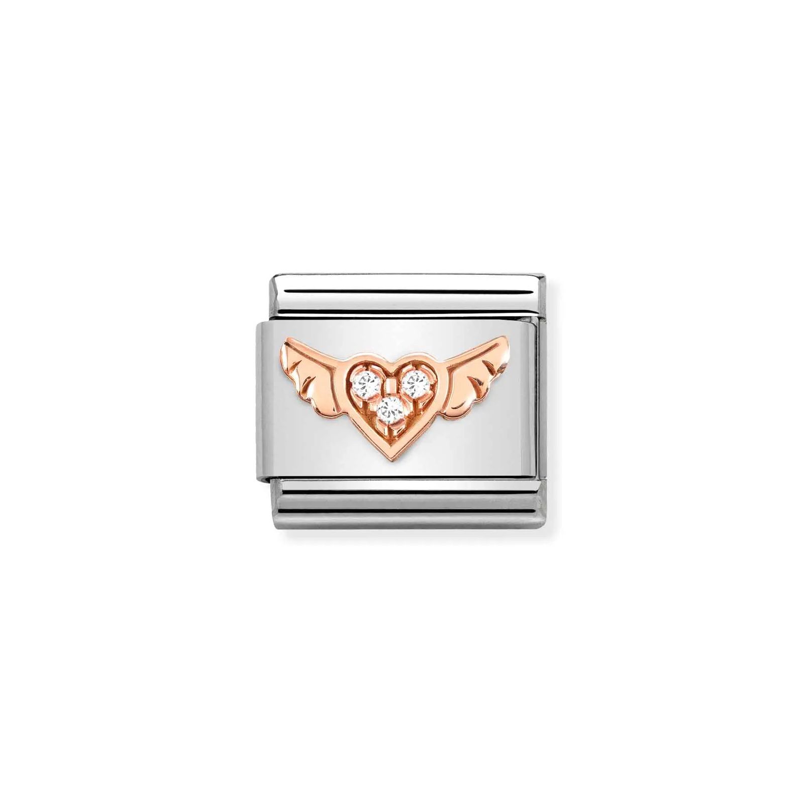 Nomination 430305/34 Classic Winged Heart Rose Gold & Steel Jewellery